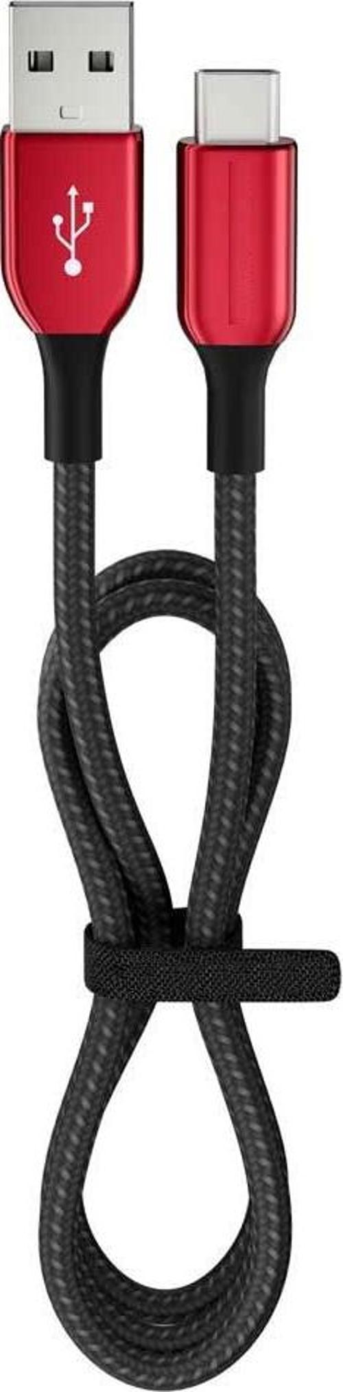 15 Watt 3A Usb-A To Type-C 1.2M Hızlı Şarj Kablosu Kırmızı FC36