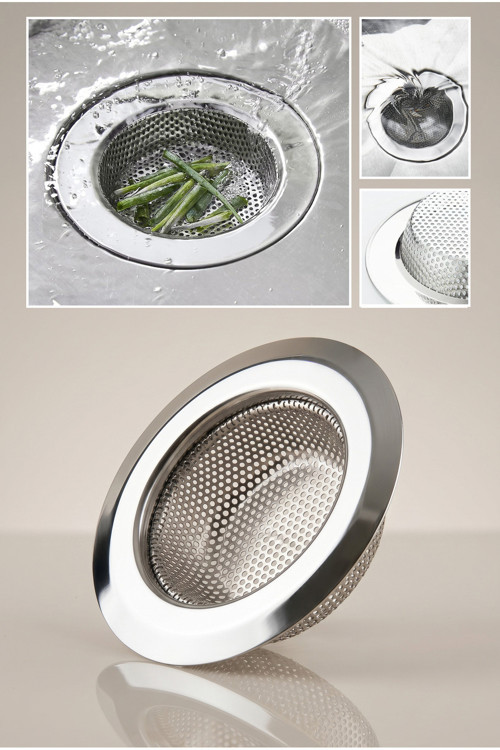 Paslanmaz Çelik Lavabo Süzgeci Evye Süzgeç | Lavabo Tıkanma Önleyici Filtre | 4 Cm