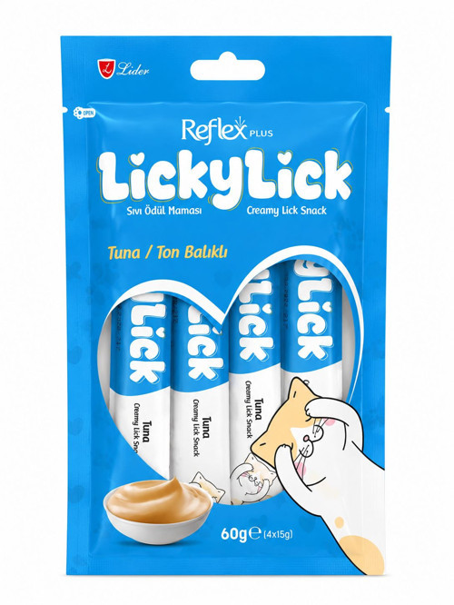 LİCKYLİCK KEDİ SIVI ÖDÜL TON BALIK 4*15 GR