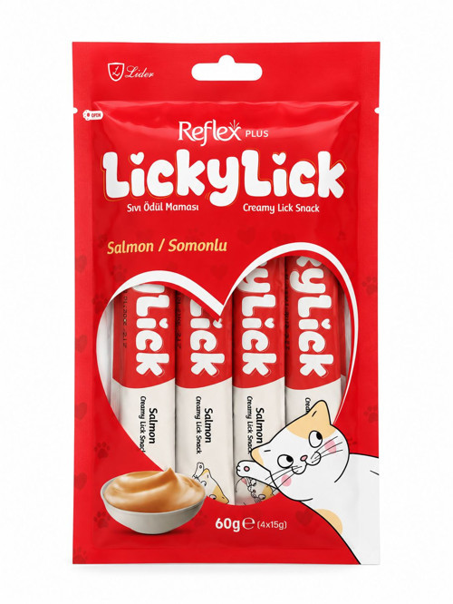 LİCKYLİCK KEDİ SIVI ÖDÜL SOMON 4*15 GR