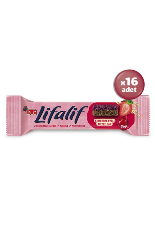 Lifalif Kırmızı Meyveli Meyve Bar 35 g x 16 Adet
