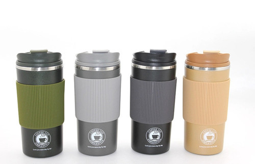 500ml Paslanmaz Çelik Termos Mug - Sızdırmaz Kapaklı Çift Katmanlı Termos ALK3133