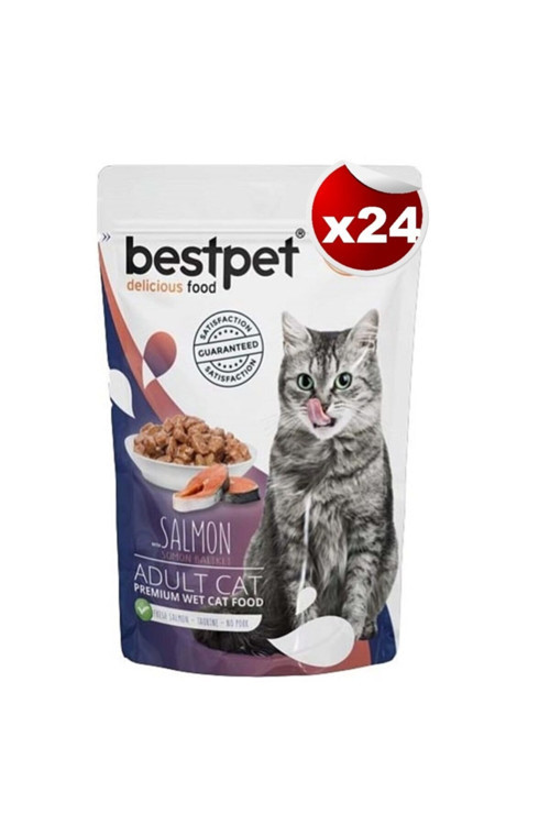 Best Pet Pouch Somonlu Kedi Konservesi 85gr X 24 Adet