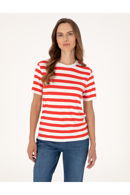 Beyaz Regular Fit Tişört 50305777-VR013