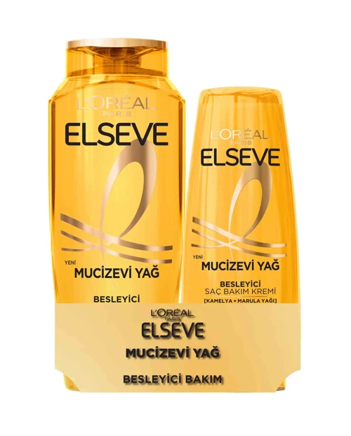 L'Oreal Paris Elseve Mucizevi Yağ Şampuan 300ml+175ml Krem