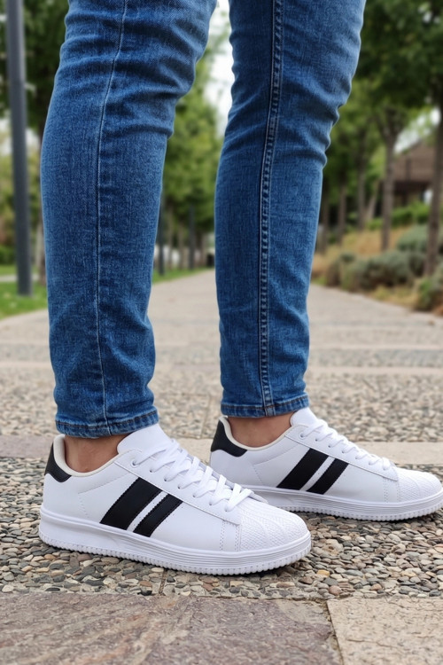 Daily-Comfort Beyaz-Siyah Erkek Sneaker