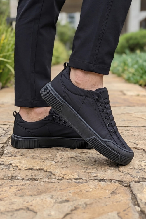 CityComfort – Kömür Kapitone Dokulu Modern Erkek Sneaker