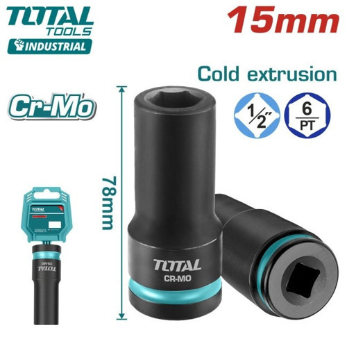 15 Mm 1/2 Altı Köşe Darbeli Derin Lokma THDIS12152L