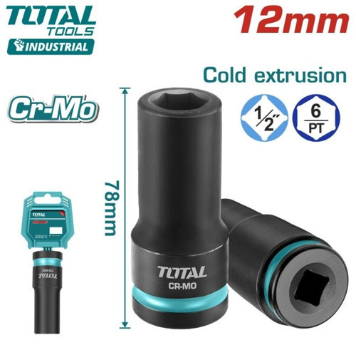 12 Mm 1/2 Altı Köşe Darbeli Derin Lokma THDIS12122L