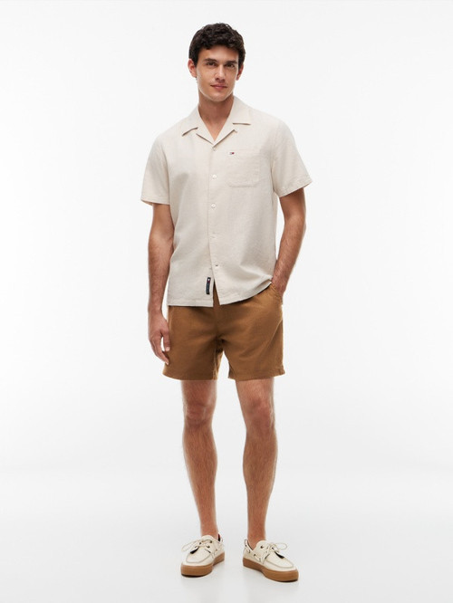 TJM LINEN BLEND PULL-ON SHORT Erkek Kahverengi Şort - DM0DM22825