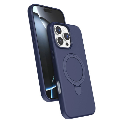 Apple İphone 16 Pro Regal Magsafe Standlı Kapak - Lacivert