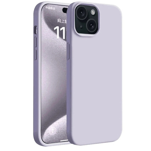 Apple İphone 15 Plus Kılıf First Silikon - Lila