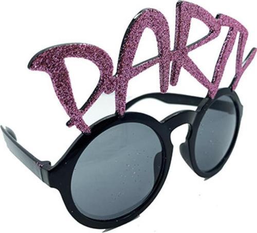 Party Yazılı Simli Pembe Renk Parti Gözlüğü 15x7 cm