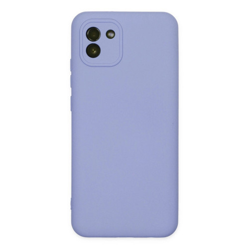 Samsung Galaxy A03 Kılıf Nano İçi Kadife Silikon - Lila