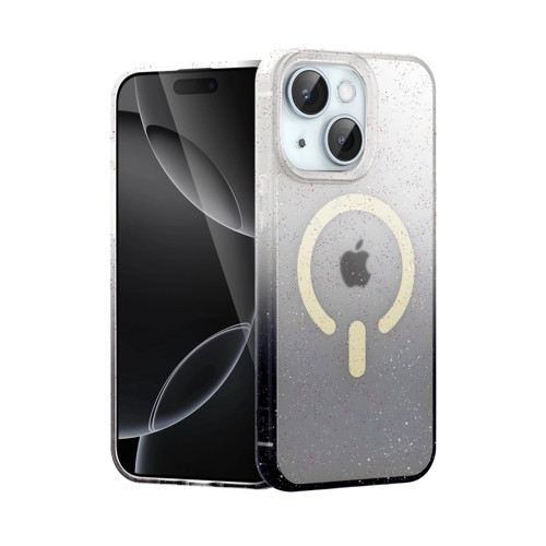 Apple İphone 15 Plus Pummel Shiny Magsafe Kapak - Siyah