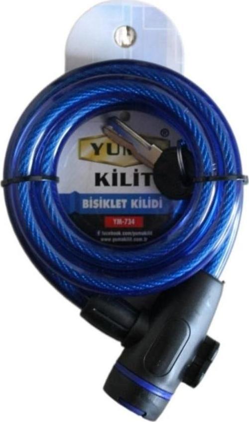 Yuma YM- 734 150cm  Mavi Bisiklet Kilidi