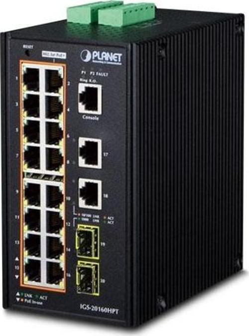 Endüstriyel Tip Yönetilebilir Ethernet Switch (Industrial Managed Ethernet Switch)&lt;br&gt;16-Port 