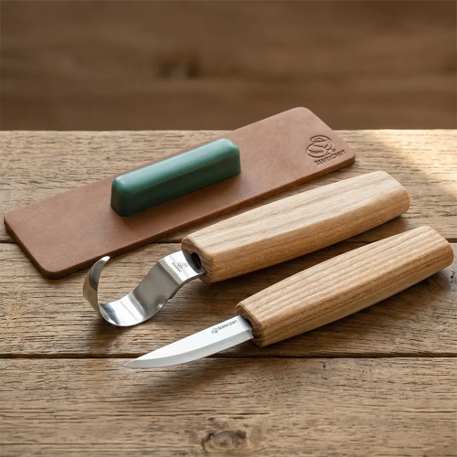 Beavercraft S01 Ahşap Kuksa Kaşık Oyma Bıçağı Seti 4 Parça
