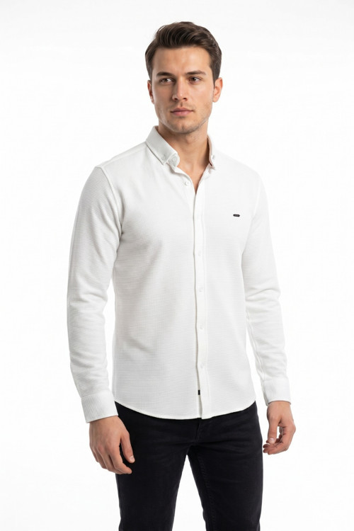 Erkek Spor Slim Fitt Uzun Kol Gömlek BGL-ST05440