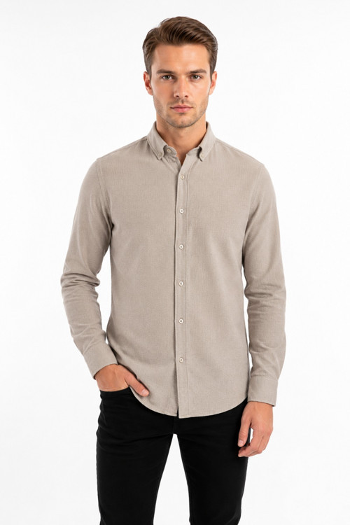 Erkek Spor Slim Fitt Uzun Kol Gömlek BGL-ST05438