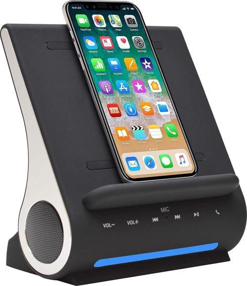 Dockall D108 Kablosuz Şarj Cihazı, Bluetooth Premium Hoparlörler
