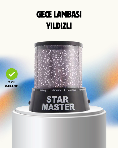 İthalat® Renk Değiştirmeli Led Yıldız Projektör Parti Gece Lambası