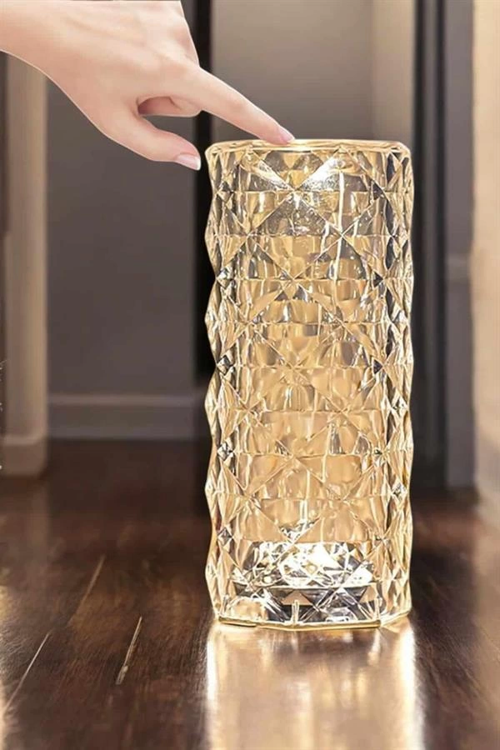 İthalat® Kristal Dokunmatik Kumandalı Masa Gece Lambası