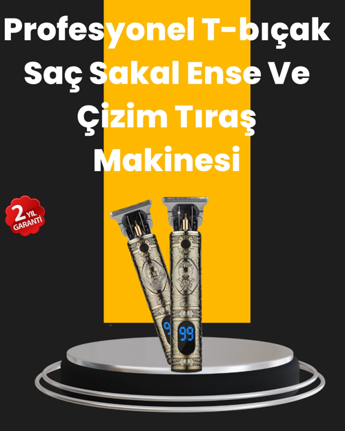 İthalat® 0.1 Mm Hassas Kesim Tıraş Makinesi Şarjlı Metal Gövde