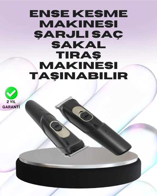 İthalat® Sessiz Motorlu, Kablosuz Kullanımlı Şarjlı Saç Sakal Kesme Makinesi – Taraklı Set