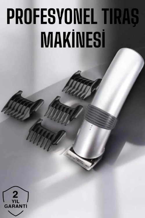İthalat® 4 Taraklı Taşınabilir Profesyonel Saç Sakal Kesme Tıraş Makinesi