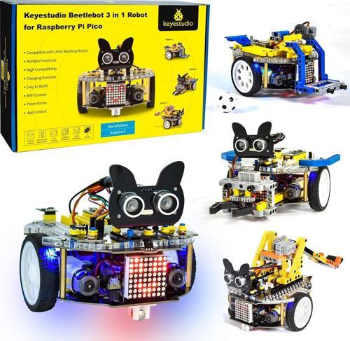 KEYESTUDIO Beetlebot Raspberry Pi PICO için Robot Araba Başlangıç Kiti