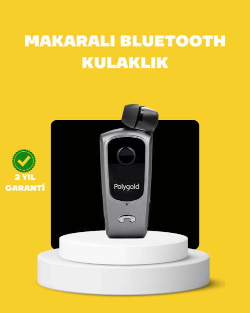 İthalat® Geri Çekilebilir Kablolu Bluetooth İş Kulaklığı
