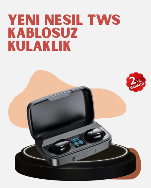 İthalat® Yüksek Kapasiteli A10S Tws Kablosuz Kulaklık Dokunmatik