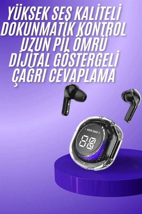 İthalat® Yeni Nesil Bluetooth Kulaklık Dijital Göstergeli Dokunmatik 5.3 Kablosuz