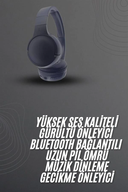 İthalat® Kablosuz Bluetooth Kulaklık Kulak Üstü Ayarlanabilir Uzun Ömürlü