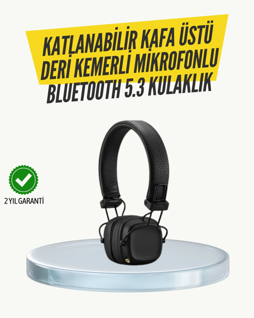 İthalat® Ergonomik Konforlu Kablosuz Kulak Üstü Bluetooth Kulaklık