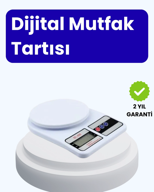 İthalat® Dijital Mutfak Terazisi 10Kg Kapasiteli 1G Hassasiyetli