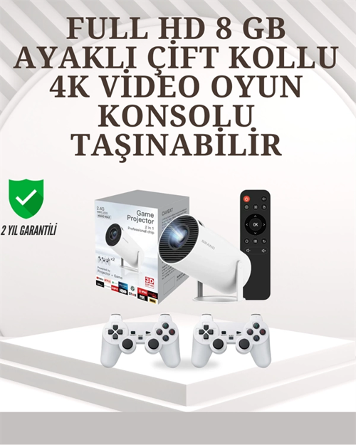 İthalat® Taşınabilir Çok Fonksiyonlu Projeksiyon – Oyun, Sunum, Netflix Eğitim İçin