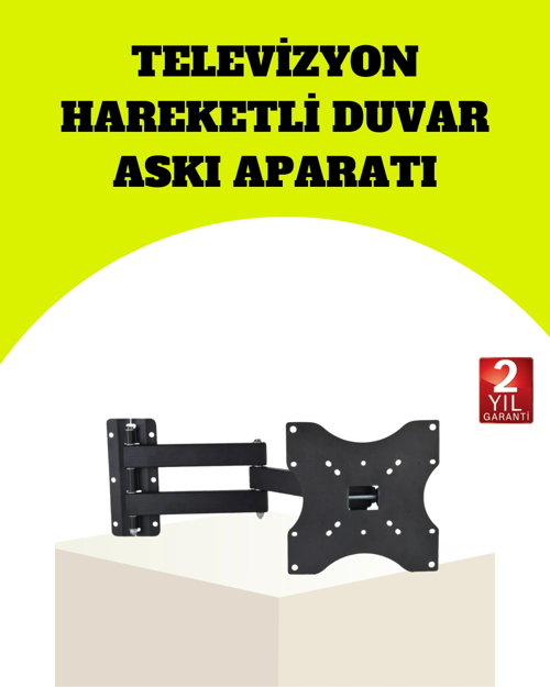 İthalat® Vesa Uyumlu Hareketli Tv Askı Aparatı Kolay Montaj
