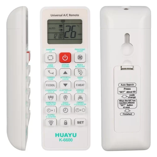 Huayu K-6600 Üniversal Akıllı Klima Kumandası 99% Uyumluluk Lcd Ekranlı