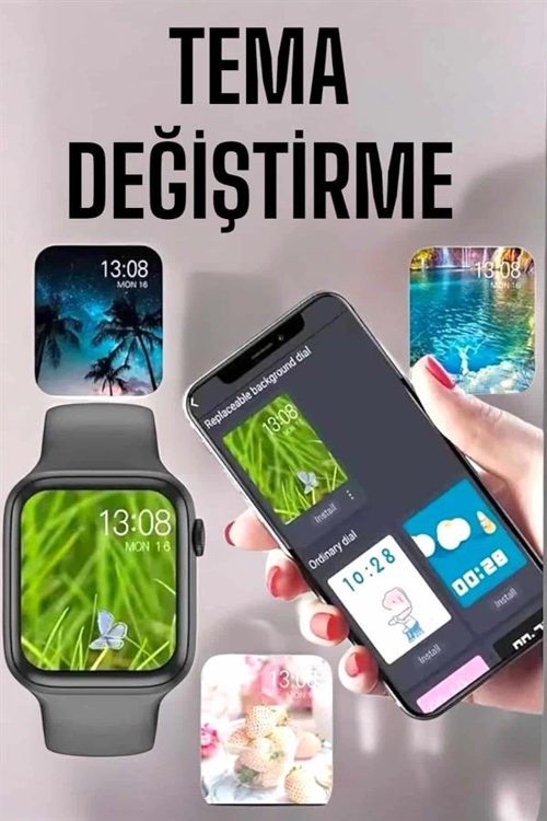 İthalat® Akıllı Saat Amoled Ekran Yeni Nesil Bluetooth Bağlantılı