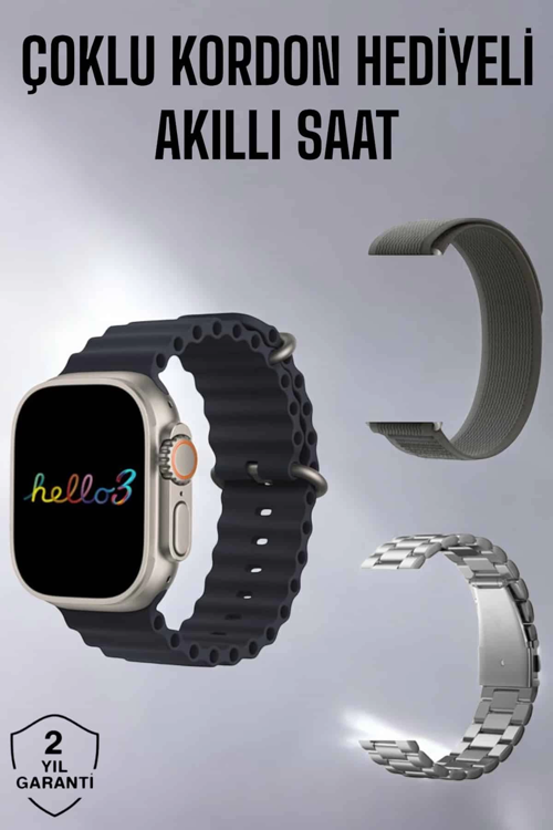 İthalat® Akıllı Saat Yeni Nesil Bluetooth Bağlantılı Uyku Takibi Gps Nfc Uyumlu