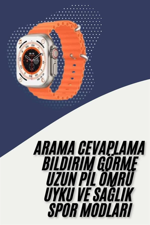 İthalat® 2025 Model Akıllı Saat Çift Kordon Ios Android Arama Cevaplama Sesli Asistan