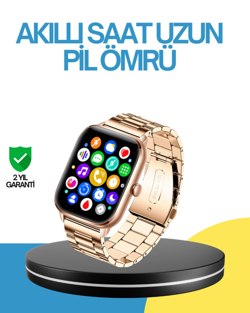 İthalat® Amoled Ekranlı Türkçe Menülü Akıllı Saat Bluetooth Görüşmeli