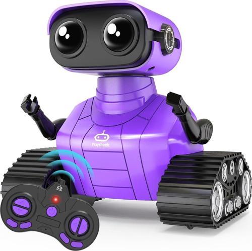 Uzaktan Kumandalı Robot Oyuncak Şarj Edilebilir Emo Robot - Mor