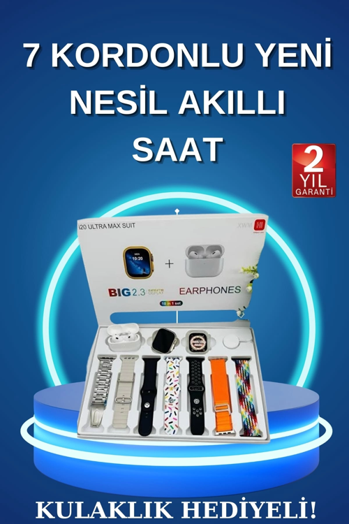 İthalat® Akıllı Saat Bluetooth Kulaklık Adımsayar Takibi Çağrı Cevaplama