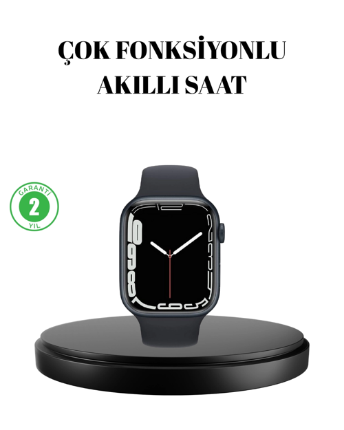 İthalat® 1.9 İnç Akıllı Saat – Bluetooth 5.0, Kablosuz Şarjlı, Ip68 Su Geçirmez Akıllı Saat