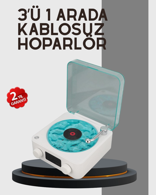 İthalat® Stereo Sesli Gece Lambalı Bluetooth Hoparlör – Şık Tasarım