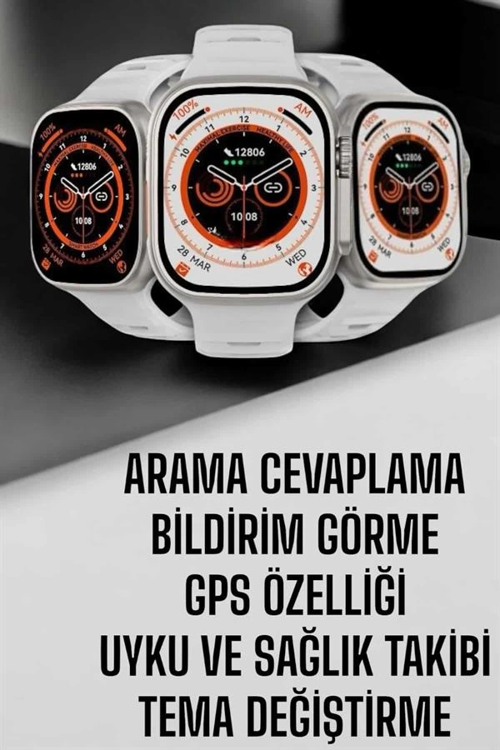 İthalat® Akıllı Saat Nabız Ölçebilen Yeni Nesil Gps Adımsayar Özelliği