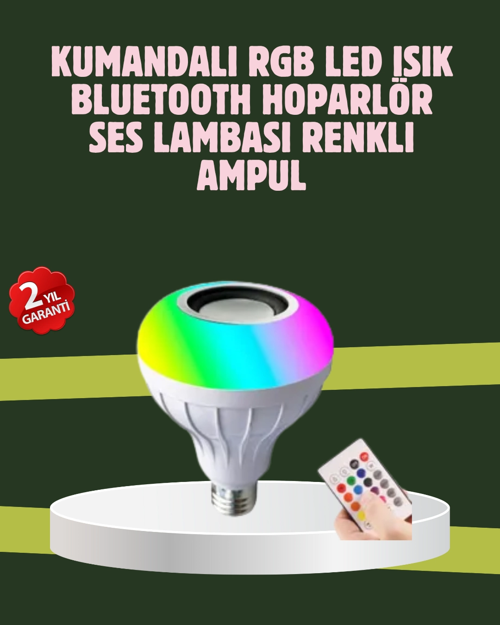 İthalat® Hoparlörlü Led Ampul – Ev Ofis İçin Akıllı Aydınlatma Çözümü